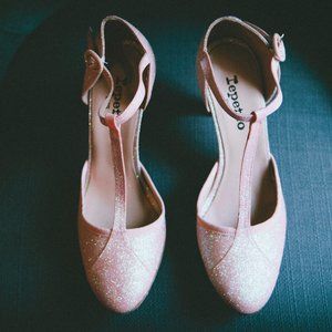 Repetto Shoe size 40, pink sparkle
